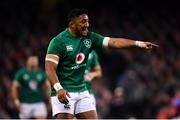 2 February 2019; Bundee Aki of Ireland during the Guinness Six Nations Rugby Championship match between Ireland and England in the Aviva Stadium in Dublin. Photo by Ramsey Cardy/Sportsfile