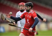 3 February 2019; Stephen Hoy of Louth in action against Brian McGurk of Tyrone during the Allianz Hurling League Division 3A Round 2 match between Tyrone and Louth at Healy Park in Omagh, Tyrone. Photo by Oliver McVeigh/Sportsfile