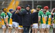 3 February 2019; Offaly manager Kevin Martin speaks to Damien Egan prior to the Allianz Hurling League Division 1B Round 2 match between Offaly and Dublin at Bord Na Mona O'Connor Park in Tullamore, Co. Offaly. Photo by David Fitzgerald/Sportsfile