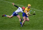 3 February 2019; Padraig Kelly of Roscommon in action against Conor McKenna of Monaghan during the Allianz Hurling League Division 3A Round 2 match between Roscommon and Monaghan at Dr Hyde Park in Roscommon. Photo by Piaras Ó Mídheach/Sportsfile