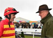 3 February 2019; Jockey Ruby Walsh, left, and trainer Willie Mullins after winning the Chanelle Pharma Novice Hurdle with Klassical Dream during Day Two of the Dublin Racing Festival at Leopardstown Racecourse in Dublin. Photo by Seb Daly/Sportsfile