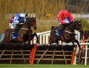 3 February 2019; Klassical Dream, right, with Ruby Walsh up, jumps the last, alsongside Aramon, left, with Paul Townend up, on their way to winning the Chanelle Pharma Novice Hurdle during Day Two of the Dublin Racing Festival at Leopardstown Racecourse in Dublin. Photo by Seb Daly/Sportsfile