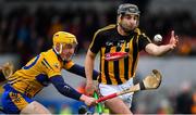 3 February 2019; Kevin Kelly of Kilkenny in action against Rory Hayes of Clare during the Allianz Hurling League Division 1A Round 2 match between Clare and Kilkenny at Cusack Park in Ennis, Co. Clare. Photo by Brendan Moran/Sportsfile