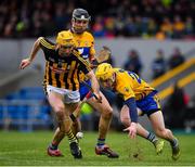 3 February 2019; Rory Hayes of Clare in action against Richie Leahy of Kilkenny during the Allianz Hurling League Division 1A Round 2 match between Clare and Kilkenny at Cusack Park in Ennis, Co. Clare. Photo by Brendan Moran/Sportsfile