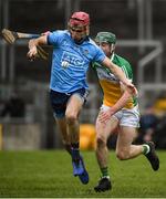 3 February 2019; Danny Sutcliffe of Dublin in action against Paddy Rigney of Offaly during the Allianz Hurling League Division 1B Round 2 match between Offaly and Dublin at Bord Na Mona O'Connor Park in Tullamore, Co. Offaly. Photo by David Fitzgerald/Sportsfile