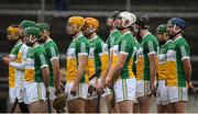 3 February 2019; The Offaly team stand for the national anthem prior to the Allianz Hurling League Division 1B Round 2 match between Offaly and Dublin at Bord Na Mona O'Connor Park in Tullamore, Co. Offaly. Photo by David Fitzgerald/Sportsfile
