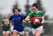 3 February 2019; Emma Needham of Mayo in action against Elaine Fitzpatrick of Tipperary during the Lidl Ladies Football National League Division 1 Round 1 match between Mayo and Tipperary at Swinford Amenity Park in Swinford, Co. Mayo. Photo by Sam Barnes/Sportsfile