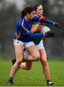 3 February 2019; Dayna Finn of Mayo in action against Anna Rose Kennedy of Tipperary during the Lidl Ladies Football National League Division 1 Round 1 match between Mayo and Tipperary at Swinford Amenity Park in Swinford, Co. Mayo. Photo by Sam Barnes/Sportsfile