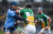 3 February 2019; Oisín O'Rourke of Dublin in action against Craig Taylor of Offaly during the Allianz Hurling League Division 1B Round 2 match between Offaly and Dublin at Bord Na Mona O'Connor Park in Tullamore, Co. Offaly. Photo by David Fitzgerald/Sportsfile