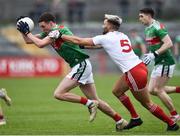 3 February 2019; Fionn McDonagh of Mayo in action against Tiernan McCann of Tyrone during the Allianz Football League Division 1 Round 2 match between Tyrone and Mayo at Healy Park in Omagh, Tyrone. Photo by Oliver McVeigh/Sportsfile