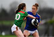 3 February 2019; Aishling Moloney of Tipperary in action against Sinead Cafferky of Mayo during the Lidl Ladies Football National League Division 1 Round 1 match between Mayo and Tipperary at Swinford Amenity Park in Swinford, Co. Mayo. Photo by Sam Barnes/Sportsfile