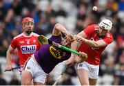 3 February 2019; Conor McDonald of Wexford in action against Tim O'Mahony of Cork during the Allianz Hurling League Division 1A Round 2 match between Cork and Wexford at Páirc Uí Chaoimh in Cork. Photo by Eóin Noonan/Sportsfile