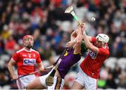 3 February 2019; Conor McDonald of Wexford in action against Tim O'Mahony of Cork during the Allianz Hurling League Division 1A Round 2 match between Cork and Wexford at Páirc Uí Chaoimh in Cork. Photo by Eóin Noonan/Sportsfile