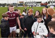 3 February 2019; Joe Canning of Galway with supporters after the Allianz Hurling League Division 1B Round 2 match between Carlow and Galway at Netwatch Cullen Park in Carlow. Photo by Matt Browne/Sportsfile