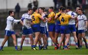3 February 2019; Players from both teams tussle in the second half during the Allianz Football League Division 1 Round 2 match between Roscommon and Monaghan at Dr Hyde Park in Roscommon. Photo by Piaras Ó Mídheach/Sportsfile