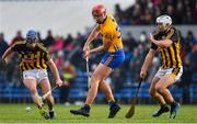 3 February 2019; Peter Duggan of Clare in action against Ger Aylward, left, and Padraig Walsh of Kilkenny during the Allianz Hurling League Division 1A Round 2 match between Clare and Kilkenny at Cusack Park in Ennis, Co. Clare. Photo by Brendan Moran/Sportsfile