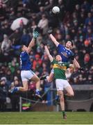 3 February 2019; Diarmuid O'Connor of Kerry in action against Killian Clarke, left, and Thomas Galligan of Cavan during the Allianz Football League Division 1 Round 2 match between Cavan and Kerry at Kingspan Breffni in Cavan. Photo by Stephen McCarthy/Sportsfile