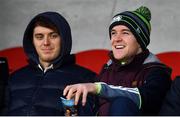3 February 2019; Suspended Clare player Tony Kelly, right, looks on during the Allianz Hurling League Division 1A Round 2 match between Clare and Kilkenny at Cusack Park in Ennis, Co. Clare. Photo by Brendan Moran/Sportsfile