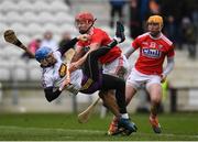 3 February 2019; Mark Fanning of Wexford is tackled by Bill Cooper of Cork during the Allianz Hurling League Division 1A Round 2 match between Cork and Wexford at Páirc Uí Chaoimh in Cork. Photo by Eóin Noonan/Sportsfile