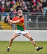 3 February 2019; Alan Corcoran of Carlow during the Allianz Hurling League Division 1B Round 2 match between Carlow and Galway at Netwatch Cullen Park in Carlow. Photo by Matt Browne/Sportsfile