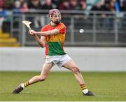 3 February 2019; Alan Corcoran of Carlow during the Allianz Hurling League Division 1B Round 2 match between Carlow and Galway at Netwatch Cullen Park in Carlow. Photo by Matt Browne/Sportsfile
