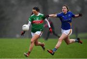 3 February 2019; Niamh Kelly of Mayo in action against Cora Maher of Tipperary during the Lidl Ladies Football National League Division 1 Round 1 match between Mayo and Tipperary at Swinford Amenity Park in Swinford, Co. Mayo. Photo by Sam Barnes/Sportsfile