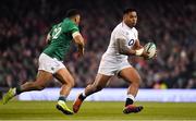 2 February 2019; Manu Tuilagi of England in action against Bundee Aki of Ireland during the Guinness Six Nations Rugby Championship match between Ireland and England in the Aviva Stadium in Dublin. Photo by Brendan Moran/Sportsfile
