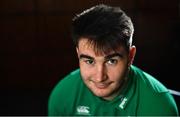 4 February 2019; John Hodnett poses for a portrait ahead of an Ireland Under 20 Rugby press conference at the Sandymount Hotel in Dublin. Photo by Ramsey Cardy/Sportsfile