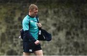 5 February 2019; Keith Earls arrives for Ireland Rugby squad training at Carton House in Maynooth, Co. Kildare. Photo by Ramsey Cardy/Sportsfile