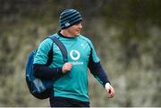 5 February 2019; Tadhg Furlong arrives for Ireland Rugby squad training at Carton House in Maynooth, Co. Kildare. Photo by Ramsey Cardy/Sportsfile