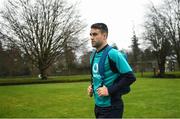 5 February 2019; Conor Murray arrives for Ireland Rugby squad training at Carton House in Maynooth, Co. Kildare. Photo by Ramsey Cardy/Sportsfile