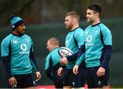 5 February 2019; Bundee Aki, left, Sean O’Brien, centre, and Conor Murray during Ireland Rugby squad training at Carton House in Maynooth, Co. Kildare. Photo by Ramsey Cardy/Sportsfile