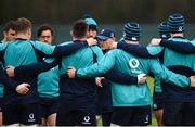 5 February 2019; Head coach Joe Schmidt speaks to his team during Ireland Rugby squad training at Carton House in Maynooth, Co. Kildare. Photo by Ramsey Cardy/Sportsfile