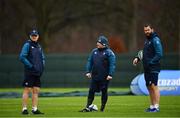 5 February 2019; Head coach Joe Schmidt, left, kicking coach Richie Murphy, centre, and defence coach Andy Farrell during Ireland Rugby squad training at Carton House in Maynooth, Co. Kildare. Photo by Ramsey Cardy/Sportsfile