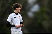 5 February 2019; Sean Quinn of Presentation College Bray during the Bank of Ireland Leinster Schools Junior Cup Round 1 match between Wesley College and Presentation College Bray at Kirwan Park in Dublin. Photo by Eóin Noonan/Sportsfile