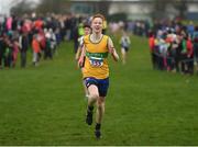 3 February 2019; Gerard Dunne of St. John's AC Co. Clare, competing in the Boys U15 2500m during the Irish Life Health National Intermediate, Master, Juvenile B & Relays Cross Country at Dundalk IT in Dundalk, Co. Louth Photo by Harry Murphy/Sportsfile