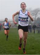 3 February 2019; Lauren Dermody of Castlecomer Co. Kilkenny, competing in the Intermediate Women's 5000m during the Irish Life Health National Intermediate, Master, Juvenile B & Relays Cross Country at Dundalk IT in Dundalk, Co. Louth Photo by Harry Murphy/Sportsfile