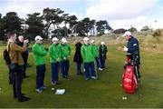 6 February 2019; Irish golf legend Padraig Harrington meets Team Ireland golfers at the Portmarnock Links Hotel in Portmarnock, Co Dublin. Photo by Piaras Ó Mídheach/Sportsfile