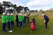 6 February 2019; Irish golf legend Padraig Harrington meets Team Ireland golfers at the Portmarnock Links Hotel in Portmarnock, Co Dublin. Photo by Piaras Ó Mídheach/Sportsfile