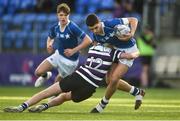 6 February 2019; Luca Manselli of St Mary's College is tackled by Jack Grimes of Terenure College during the Bank of Ireland Leinster Schools Junior Cup Round 1 match between St Mary's College and Terenure College at Energia Park in Donnybrook, Dublin. Photo by Daire Brennan/Sportsfile