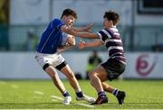 6 February 2019; Brian O'Callaghan of St Mary's College is tackled by Thomas Costello of Terenure College during the Bank of Ireland Leinster Schools Junior Cup Round 1 match between St Mary's College and Terenure College at Energia Park in Donnybrook, Dublin. Photo by Daire Brennan/Sportsfile