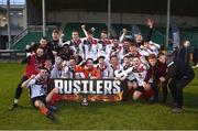 6 February 2019; The UCC players celebrate after the RUSTLERS IUFU Collingwood Cup Final match between University of Limerick and University College Cork at Markets Field in Limerick. Photo by Matt Browne/Sportsfile