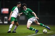 6 February 2019; Neil Farrugia of Republic of Ireland U21's in action against Jordan Buckley of Republic of Ireland Amateurs during the friendly match between Republic of Ireland U21's Homebased Players and Republic of Ireland Amateur at Home Farm FC in Whitehall, Dublin. Photo by Stephen McCarthy/Sportsfile