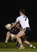 6 February 2019; Jack Robinson of NUI Galway in action against Eoghan Gallagher of Ulster University during the Electric Ireland Sigerson Cup Quarter Final match between National University of Ireland, Galway, and Ulster University at the GAA Centre of Excellence in Abbotstown, Dublin. Photo by Harry Murphy/Sportsfile