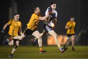 6 February 2019; Darren Gavin of University College Dublin in action against Matthew Ruane of DCU Dóchas Éireann during the Electric Ireland Sigerson Cup Quarter Final match between University College Dublin and Dublin City University Dóchas Éireann at Billings Park in Belfield, Dublin. Photo by Eóin Noonan/Sportsfile