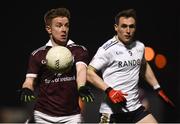 6 February 2019; Patrick O'Donnell of NUI Galway in action against Paddy Duncan of Ulster University during the Electric Ireland Sigerson Cup Quarter Final match between National University of Ireland, Galway, and Ulster University at the GAA Centre of Excellence in Abbotstown, Dublin. Photo by Harry Murphy/Sportsfile