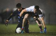 6 February 2019; Con O'Callaghan of University College Dublin in action against Evan Comerford of DCU Dóchas Éireann during the Electric Ireland Sigerson Cup Quarter Final match between University College Dublin and Dublin City University Dóchas Éireann at Billings Park in Belfield, Dublin. Photo by Eóin Noonan/Sportsfile