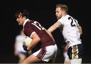 6 February 2019; John Maher of NUI Galway in action against Frank Burns of Ulster University during the Electric Ireland Sigerson Cup Quarter Final match between National University of Ireland, Galway, and Ulster University at the GAA Centre of Excellence in Abbotstown, Dublin. Photo by Harry Murphy/Sportsfile