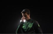 6 February 2019; Zach Elbouzedi of Republic of Ireland U21's prior to the friendly match between Republic of Ireland U21's Homebased Players and Republic of Ireland Amateur at Home Farm FC in Whitehall, Dublin. Photo by Stephen McCarthy/Sportsfile
