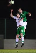 6 February 2019; Shane Stritch of Republic of Ireland Amateurs and Conor McCarthy of Republic of Ireland U21's during the friendly match between Republic of Ireland U21's Homebased Players and Republic of Ireland Amateur at Home Farm FC in Whitehall, Dublin. Photo by Stephen McCarthy/Sportsfile
